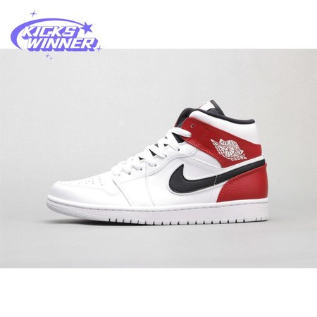 Air Jordan 1 Mid White Black Gym Red 36-46