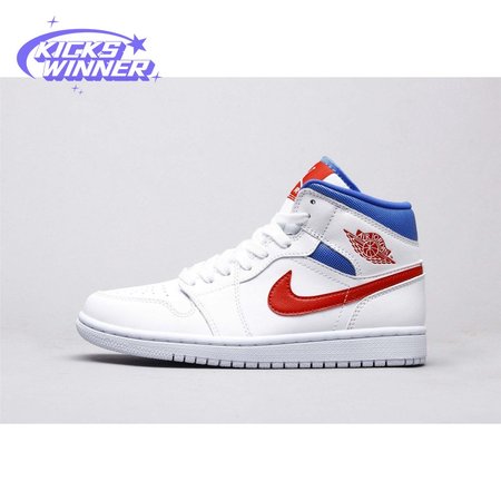 Air Jordan 1 Mid White Red Royal 36-46