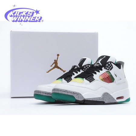 Nike Air Jordan 4 Retro Lucid Green Rasta SP36-46