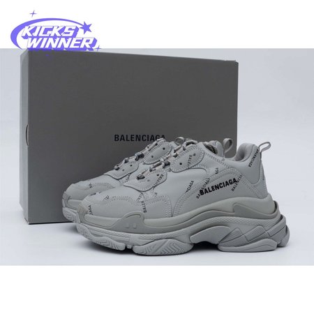 Balenciaga Triple S Allover Logo Gray SIZE: 35-45