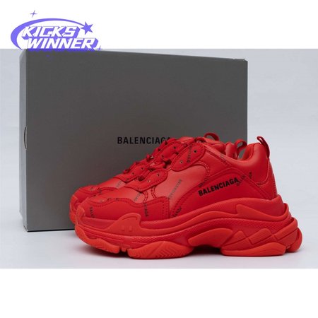 Balenciaga Triple S Allover Logo Red 35-45