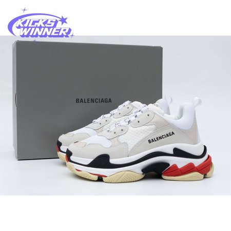 Balenciaga Triple S White Black Red SIZE: 35-45