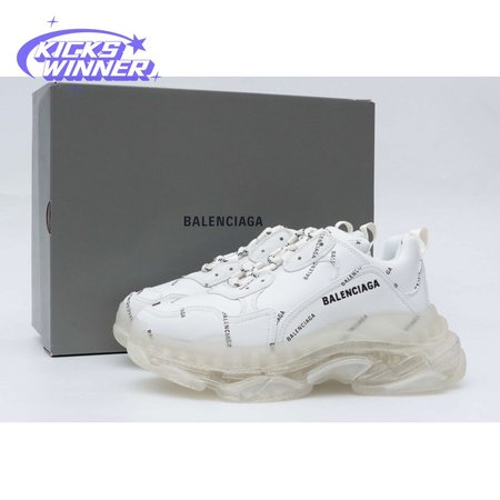 Balenciaga Triple S White Clear Sole Logo(W) 35-45