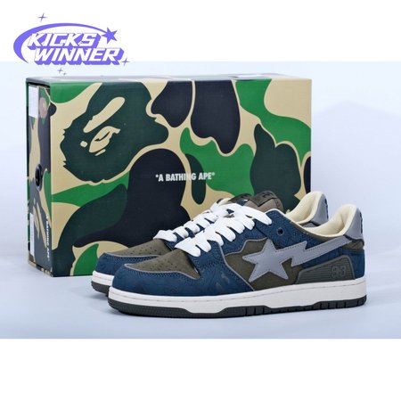 Bape Sk8 Sta Army Green Dark Blue Size 36-45