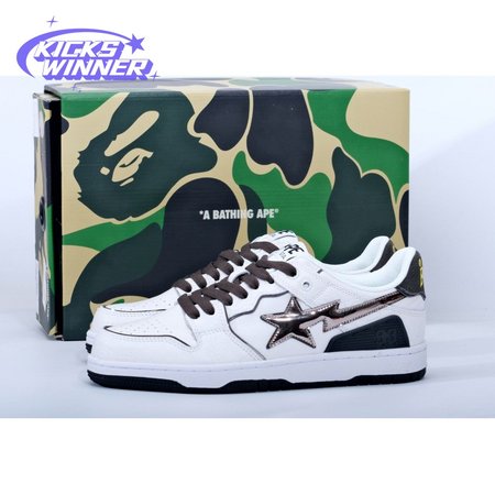 Bape Sk8 Sta White Silver Size 40-45