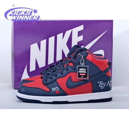 Supreme x Nike SB Dunk High By Any Mean Navy Size 36-47.5