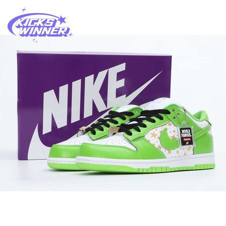 Supreme x Nike SB Dunk Low White Green SP36-47.5