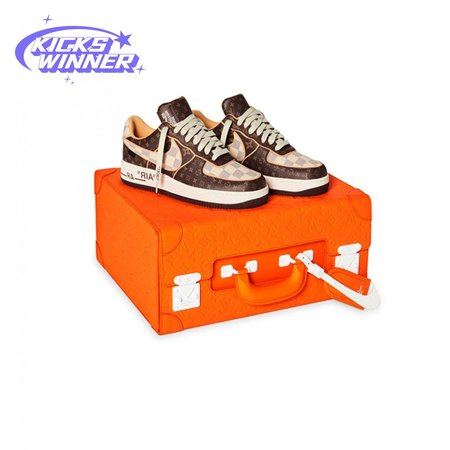 Nike Air Force 1 Low Louis Vuitton Monogram Brown Damier Azur Size 36-46