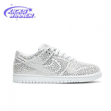 Cactus Plant Flea Market x Swarovski x Dunk Low 'Pure Platinum' Size 36-47.5