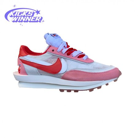 2019 Sacai x Nike LVD Waffle Daybreak Swoosh Pink Gery White Red BV0073 500 Size 36-46
