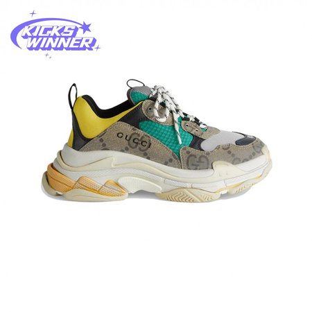 Gucci x Balenciaga The Hacker Project Triple S Beige Green Yellow Size 35-45