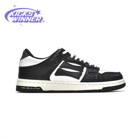 AMIRI Skel Top Low Black White Size 40-46