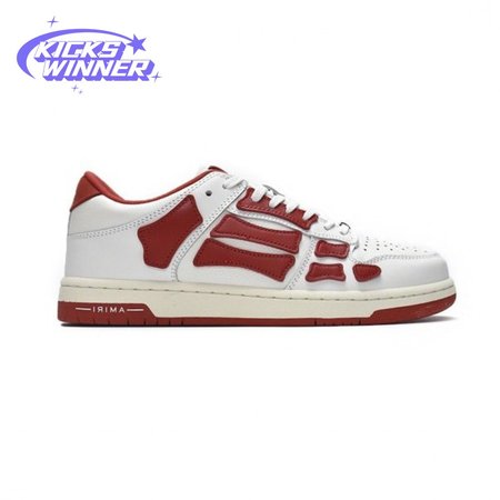 AMIRI Skel Top Low Whtie Red Size 40-46