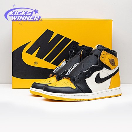 Air Jordan 1 High OG Yellow Toe Size 36-46