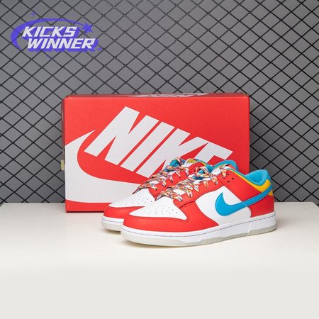 Nike Dunk Low QS LeBron James Fruity Pebbles DH8009-600 Size 36-47