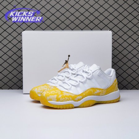 Jordan 11 Retro Low Tour Yellow Snakeskin (Women's) AH7860-107 Size 36-40