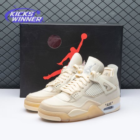 Air Jordan 4 RERO x Off-White AJ4 OW Sail 36-47.5