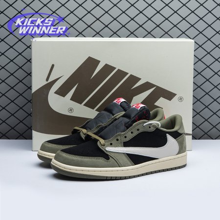 Travis Scott x Air Jordan 1 Low OG Black Olive DM7866-002 Size 36-48.5