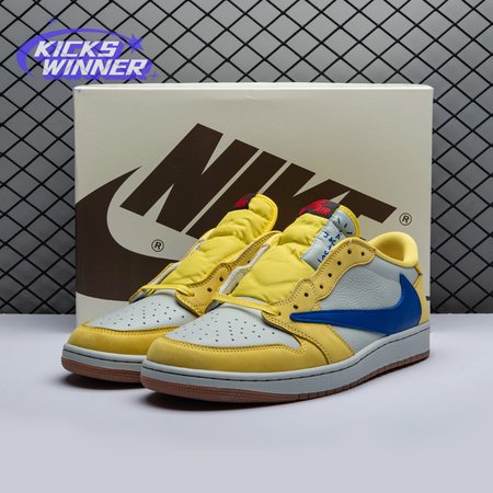 Jordan 1 Retro Low OG SP Travis Scott Canary DZ4137-700 Size 36-48.5