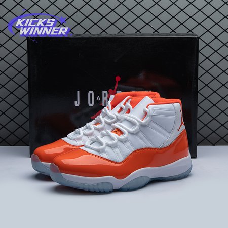 Air Jordan 11 Retro High 72-10 White Orange Size 40-48.5