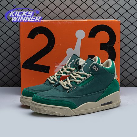 Nina Chanel Abney x Air Jordan 3 Retro Bicoastal Black Malachite Fossil FZ7974-300 Size 36-47.5