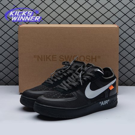 Nike Air Force 1 Low Off-White Black White AO4606 001 Size 36-47.5