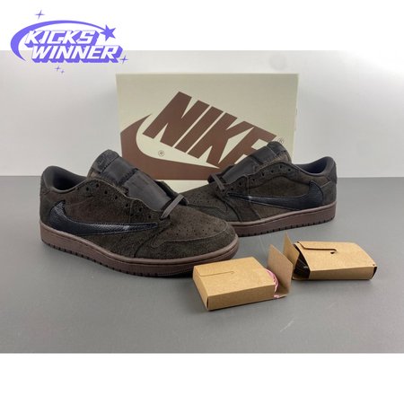 Travis Scott x Air Jordan 1 Low OG Velvet Brown DM7866-202 Size 36-48.5